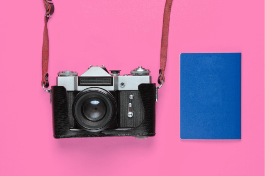 Action camera capturing outdoor adventure and travel videos