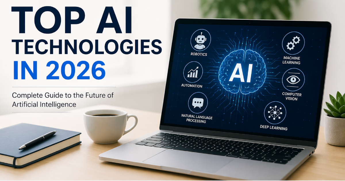Top AI technologies 2026 futuristic artificial intelligence trends
