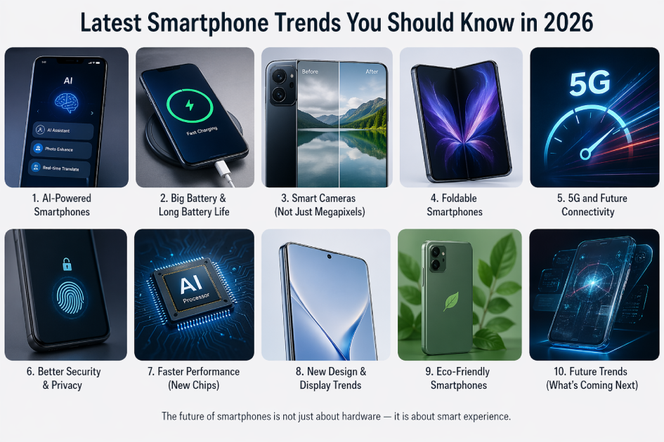 latest smartphone trends 2026 AI battery camera