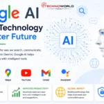 Google AI smarter technology for a better future featured image with futuristic AI robot and Google tools